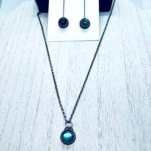 Matching Sterling silver necklace and earrings NWT